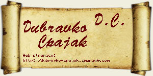 Dubravko Čpajak vizit kartica